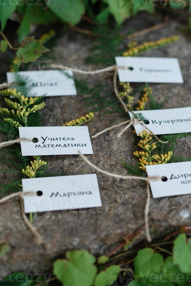 seating plate for restaurant guests photo