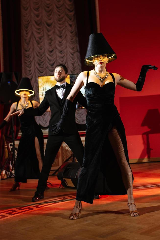 performance of a show-ballet of a dance group of actors photo