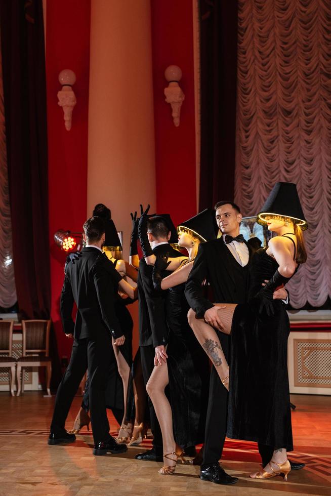 performance of a show-ballet of a dance group of actors photo