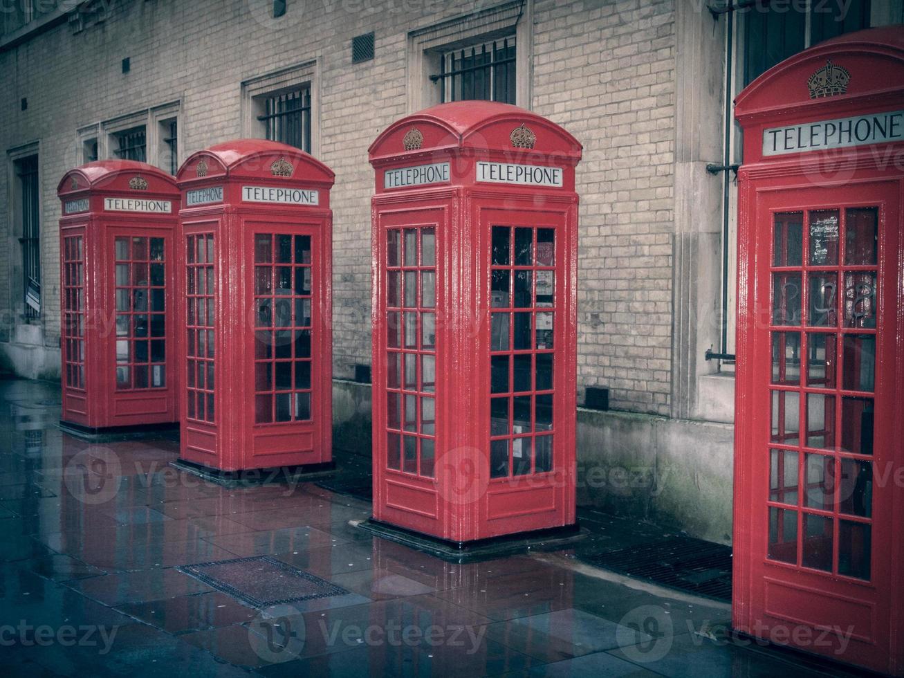 Retro look London telephone box photo