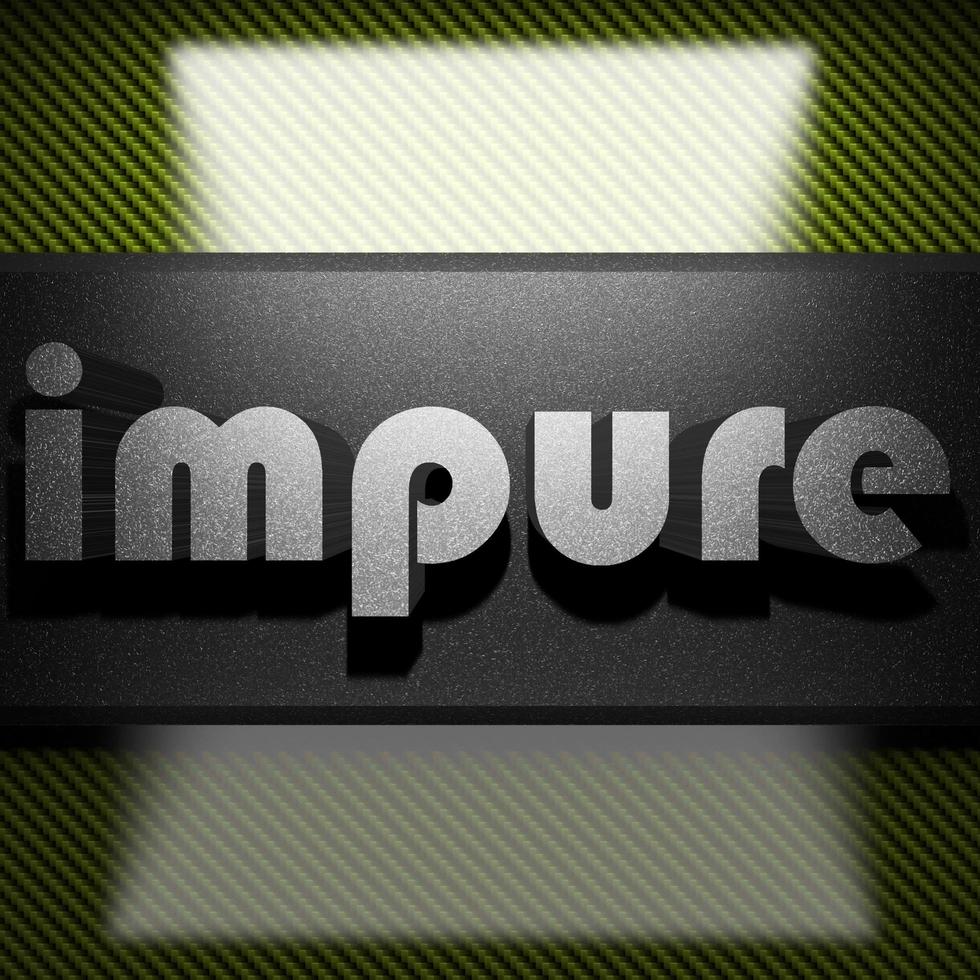 impure word of iron on carbon photo