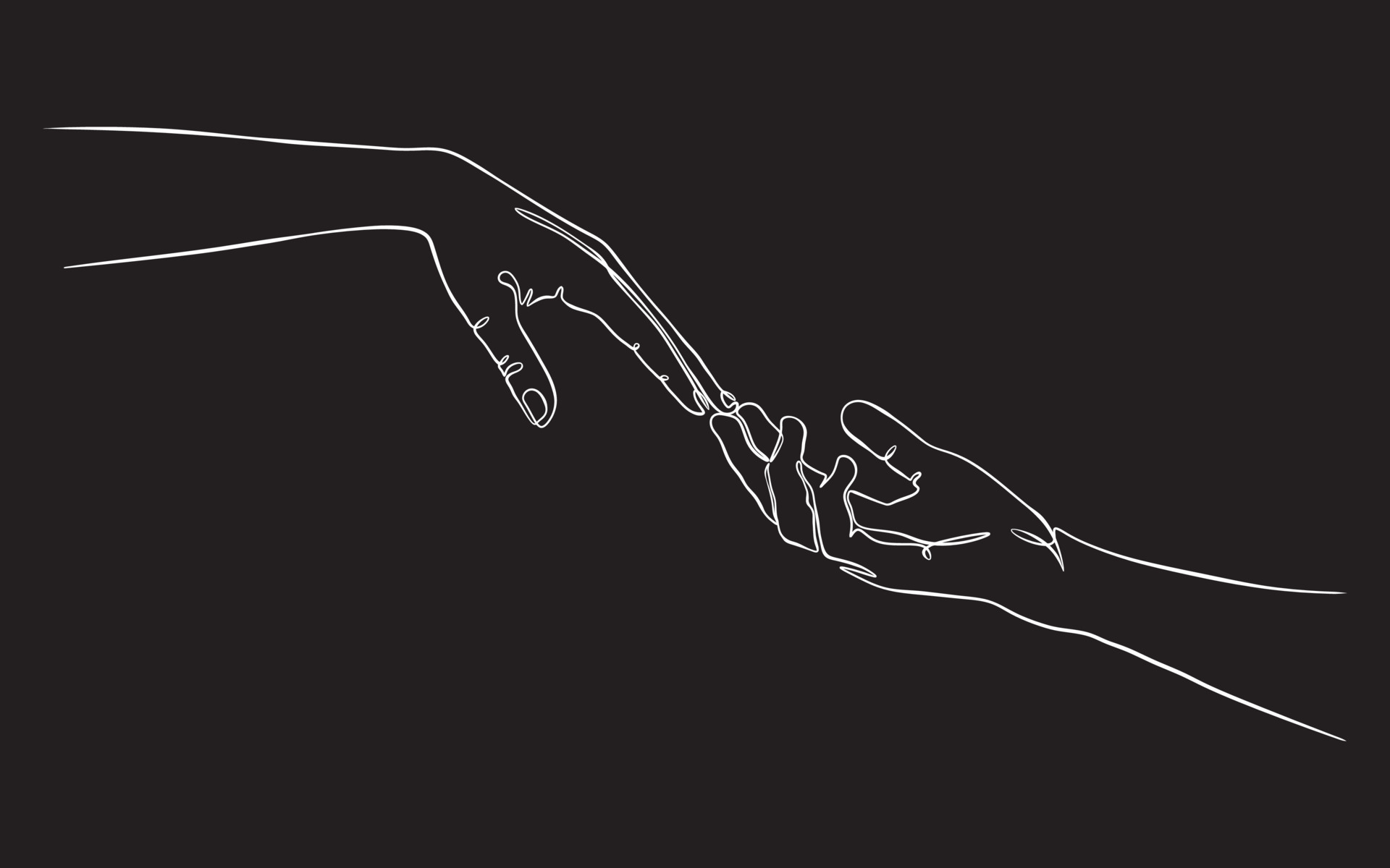 Black hands reaching
