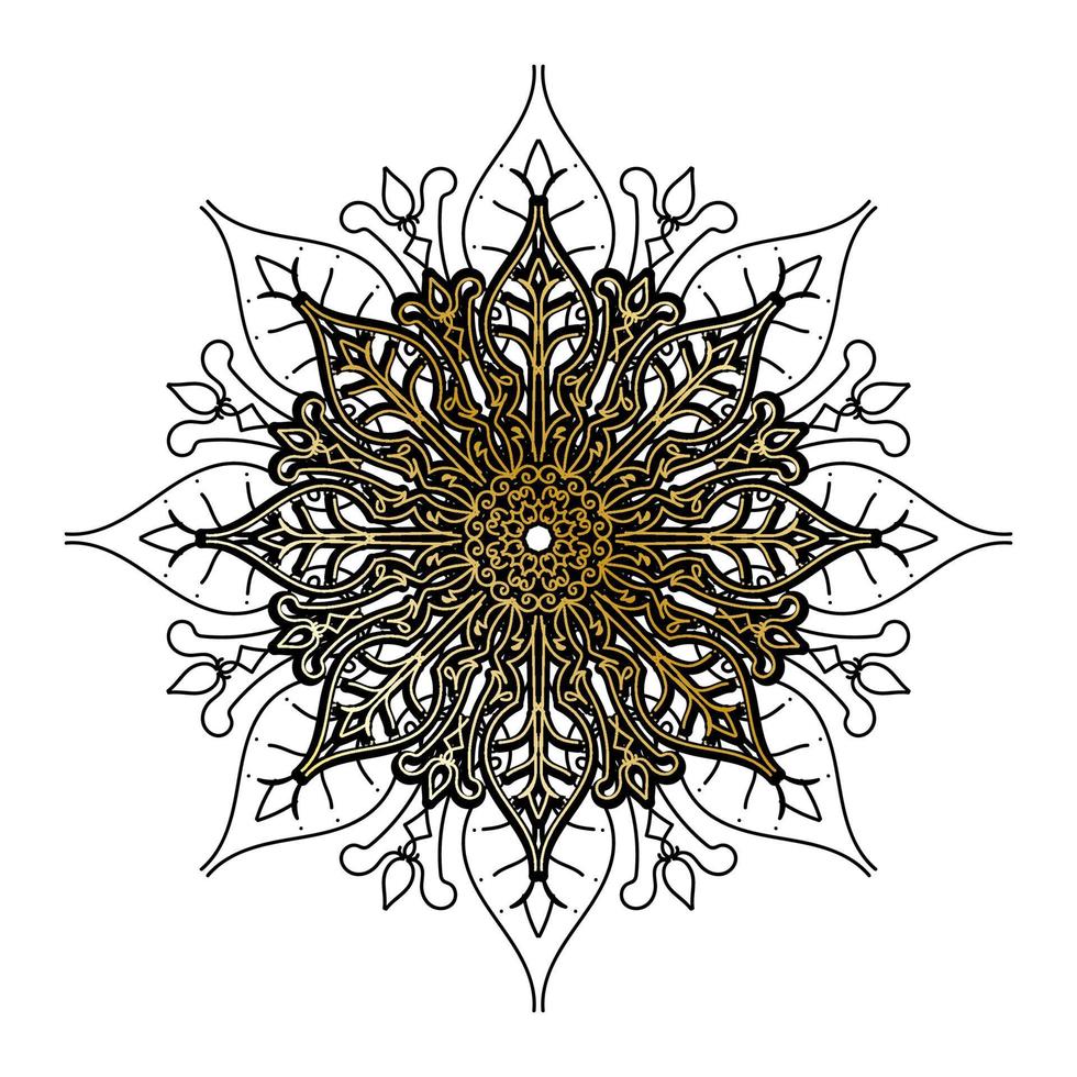 Vector round abstract circle. Luxury Mandala style.