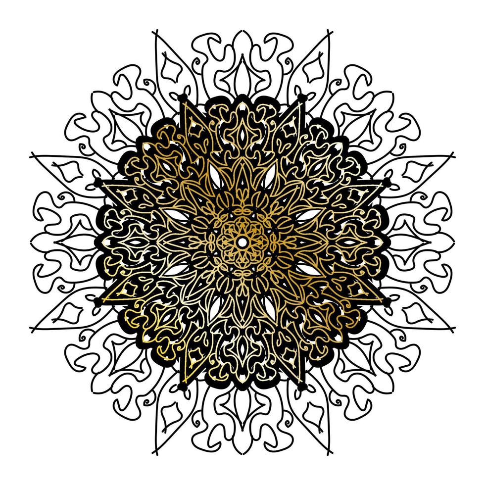 Vector round abstract circle. Luxury Mandala style.