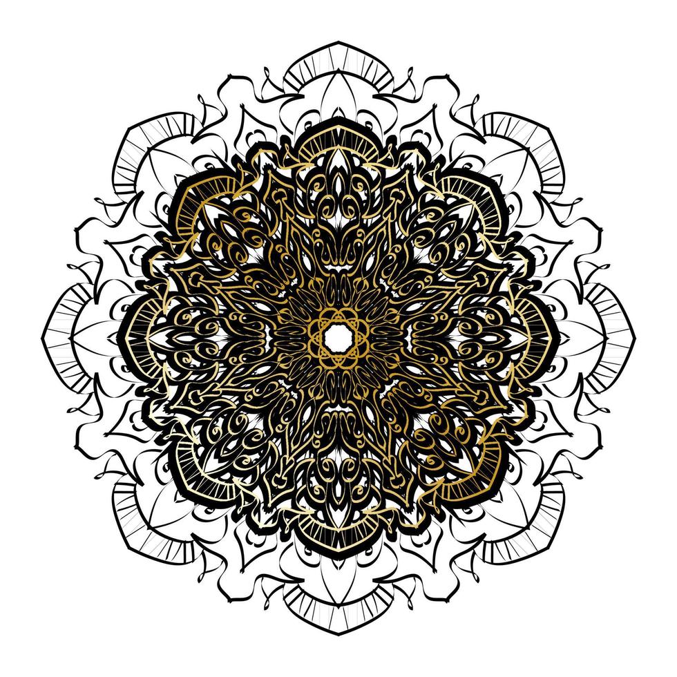 Vector round abstract circle. Luxury Mandala style.