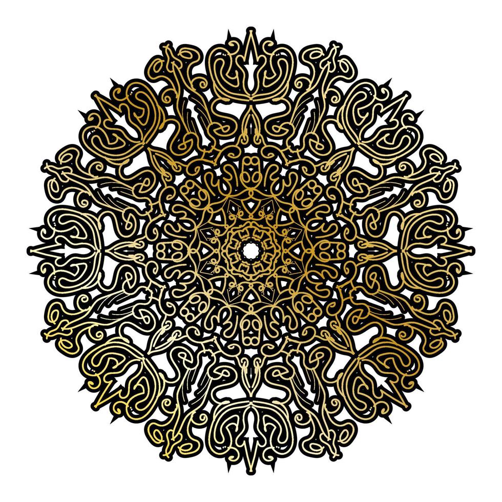 Vector round abstract circle. Luxury Mandala style.