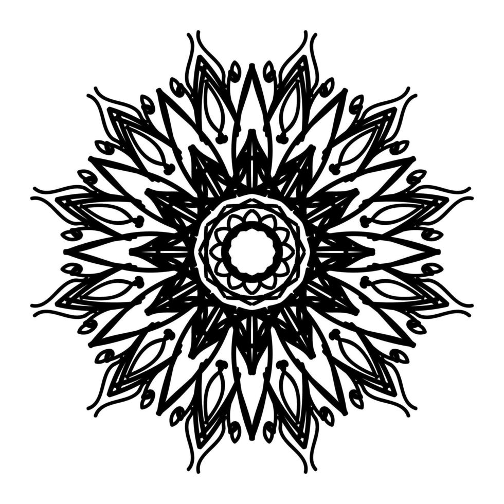 mandalas para colorear libro. adornos redondos decorativos. vector