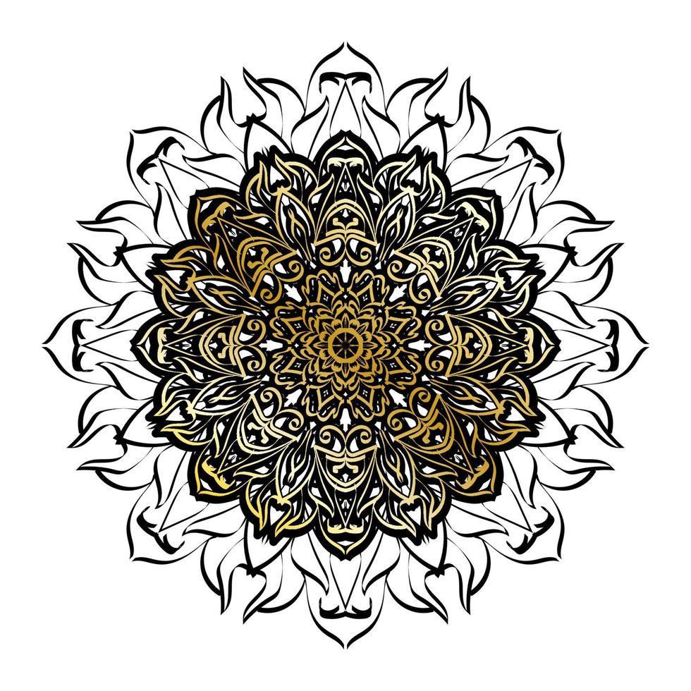 Vector round abstract circle. Luxury Mandala style.