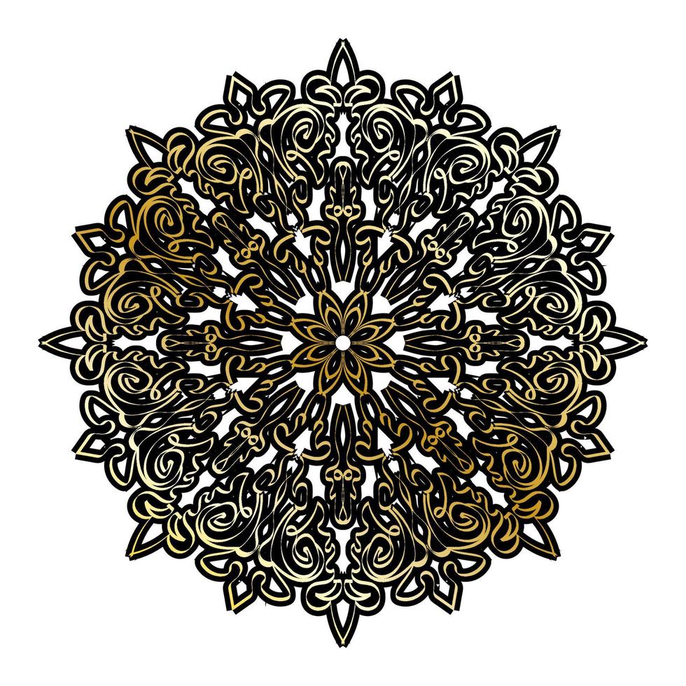 Vector round abstract circle. Luxury Mandala style.