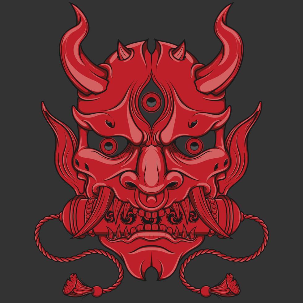 Oni Japanese Demon Skin vector