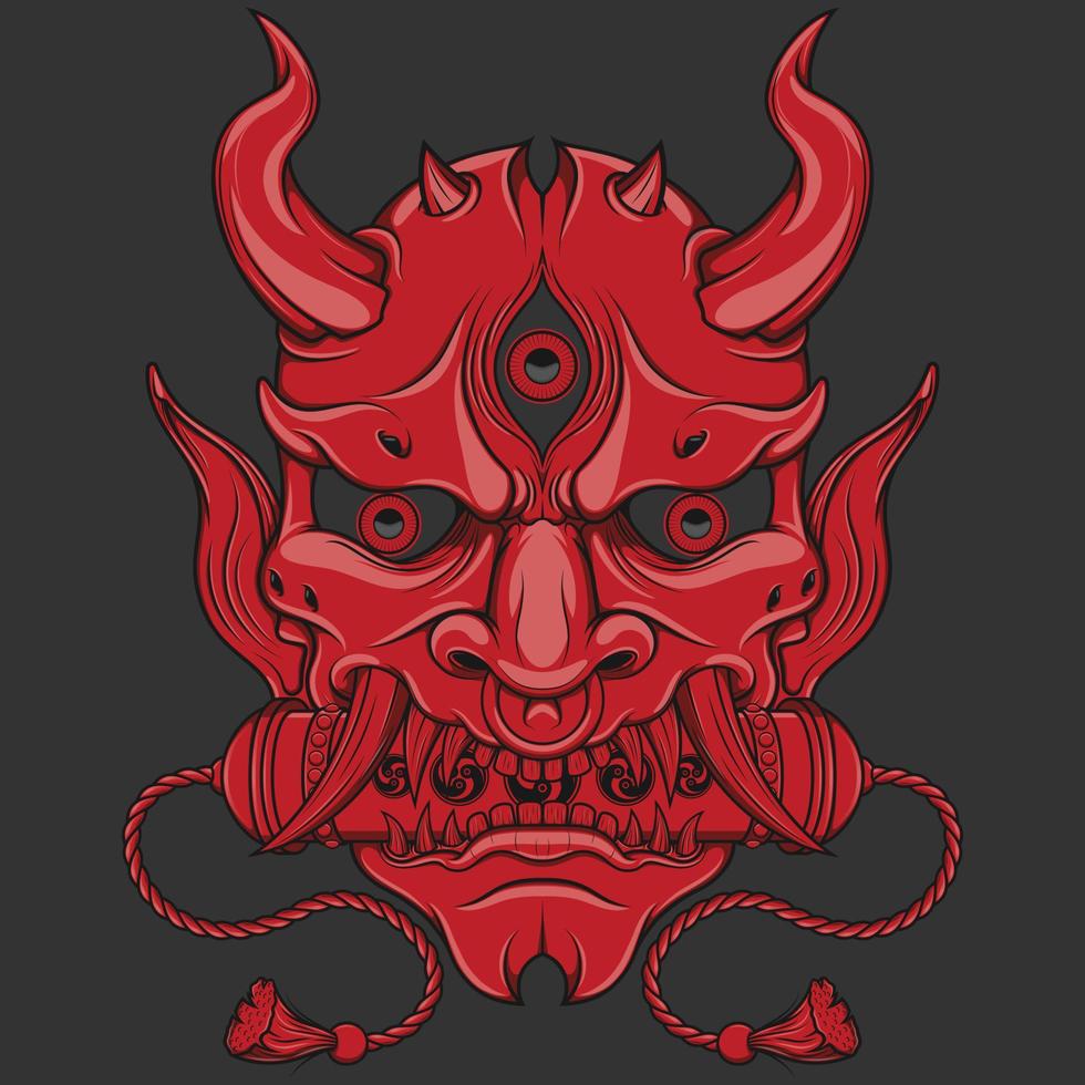 Oni Japanese Demon Skin vector