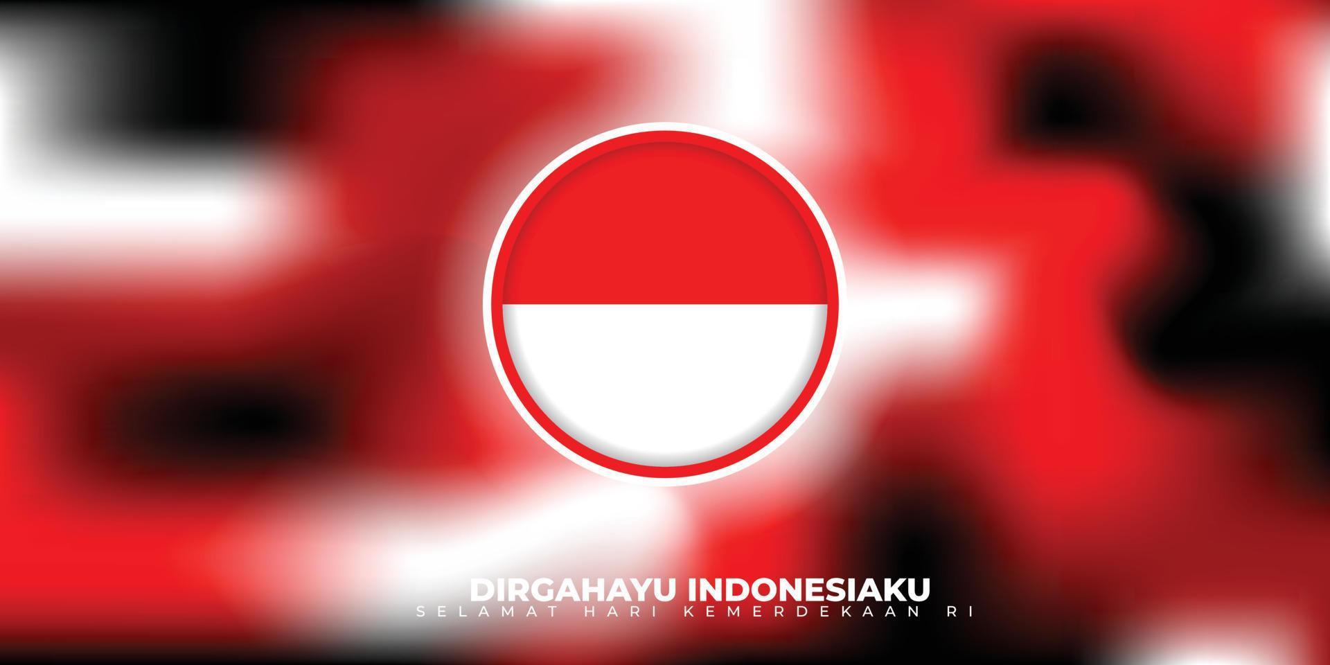 Indonesia Independence day with red white and black abstract background design. vector