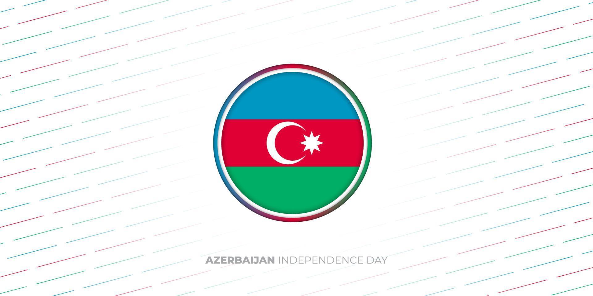 Azerbaijan circle flag vector illustration. Azerbaijan Independence day.