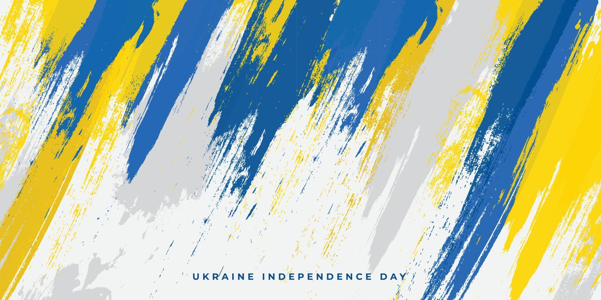 Blue and yellow grunge background for Ukraine independence day design. vector