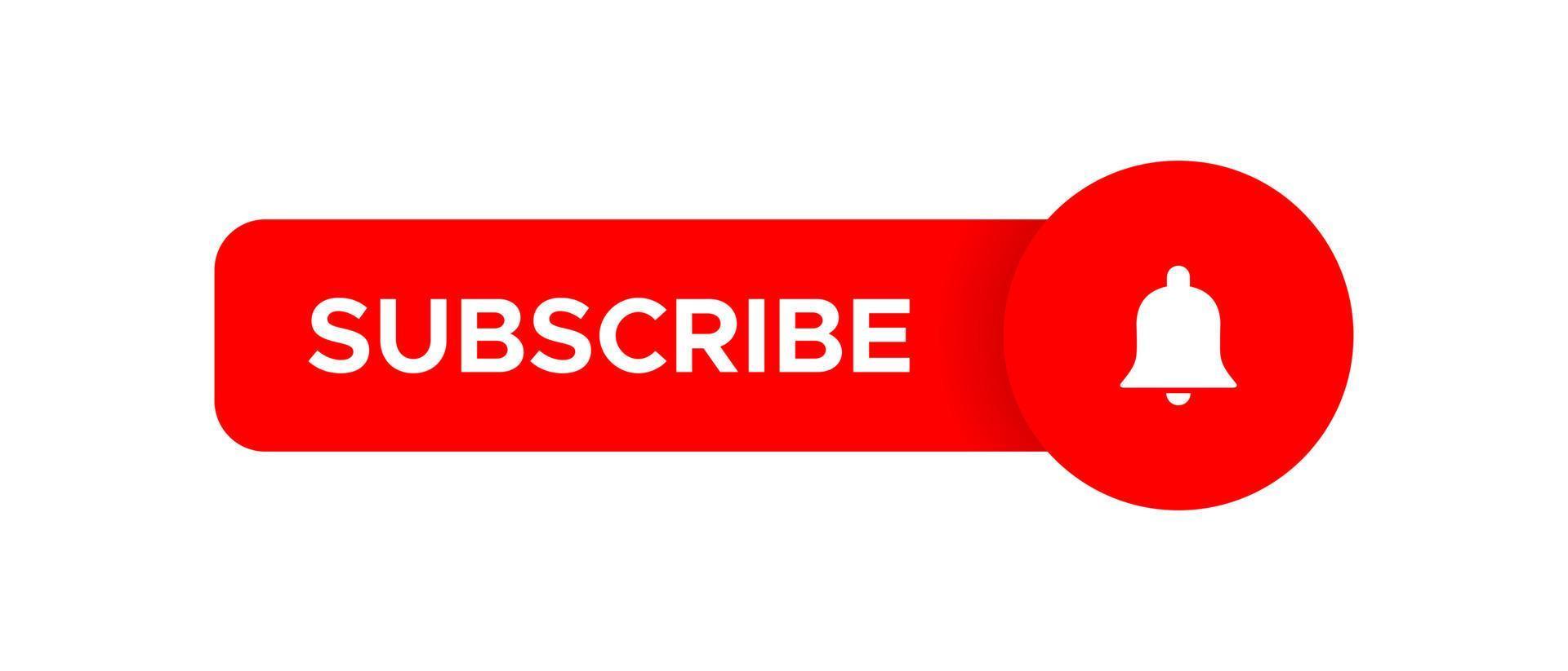 Subscribe Button Icon Vector for Web or Channel Subscriptions