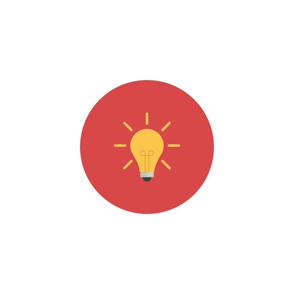 Light Bulb, Idea Icon Sign Symbol in Flat Style vector