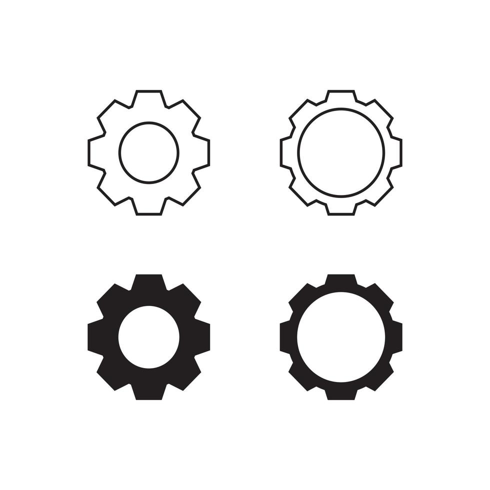 Gear, Settings Icon Sign Symbol Vector in Flat Style