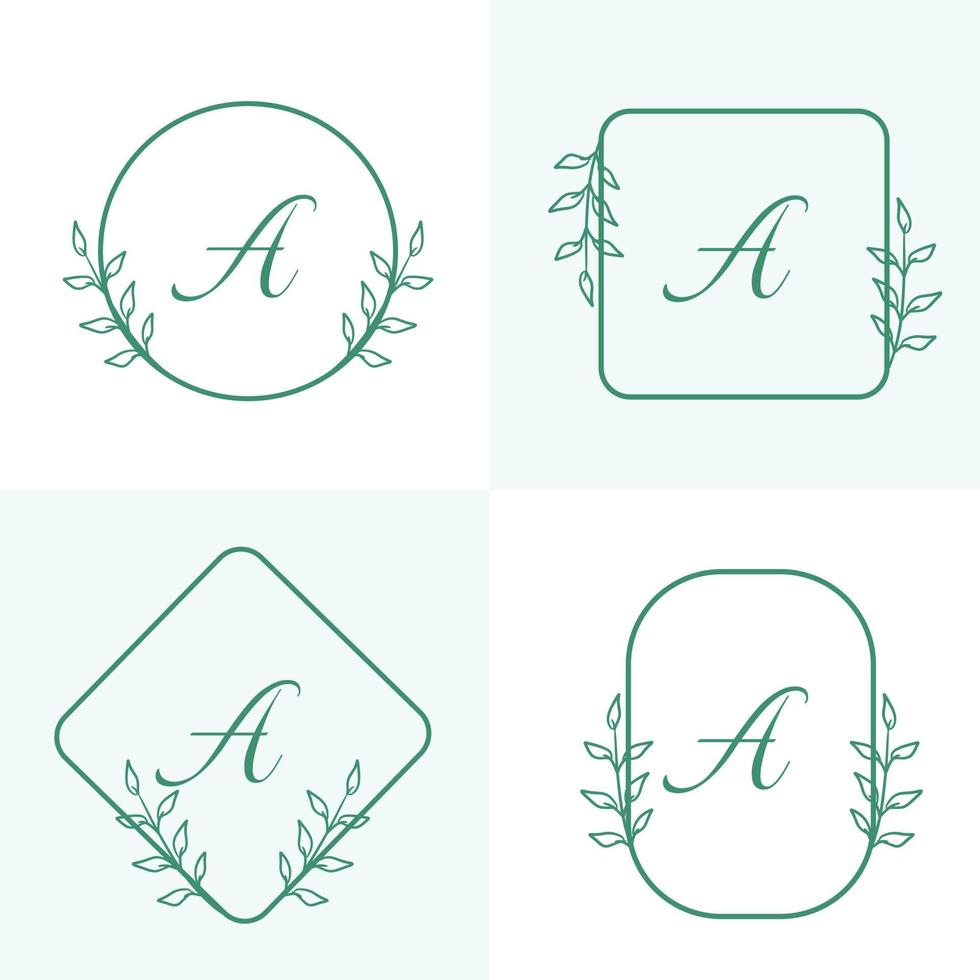 wedding monogram logo vector