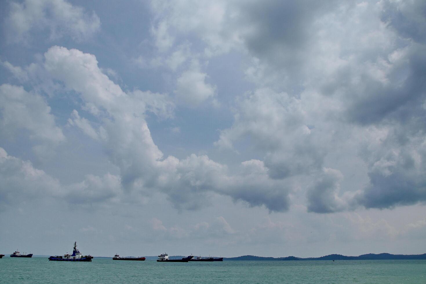 Various ship activities at the Port of Sri Bintan Pura in the city of Tanjung Pinang namely on the west coast of the island of Bintan photo