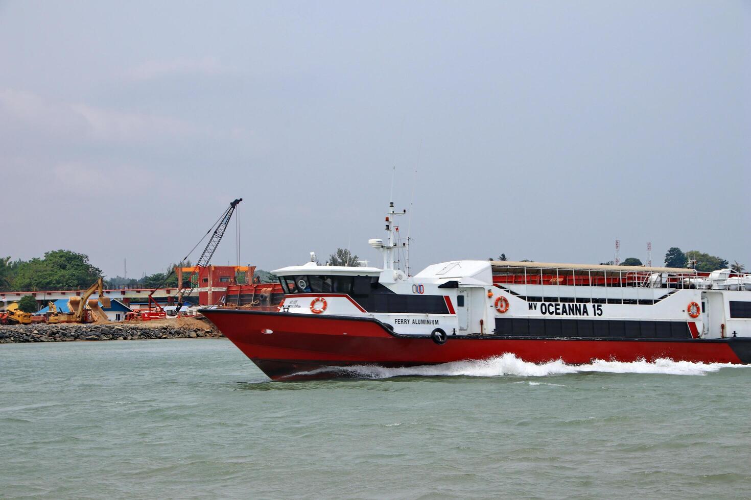 Various ship activities at the Port of Sri Bintan Pura in the city of Tanjung Pinang namely on the west coast of the island of Bintan photo