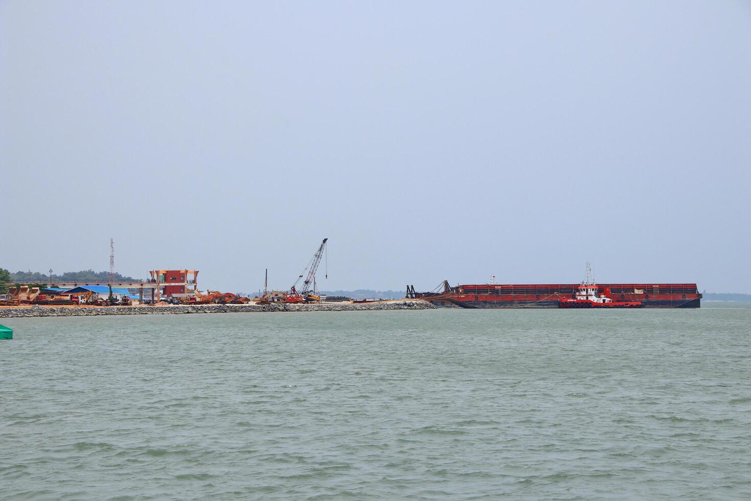 Various ship activities at the Port of Sri Bintan Pura in the city of Tanjung Pinang namely on the west coast of the island of Bintan photo