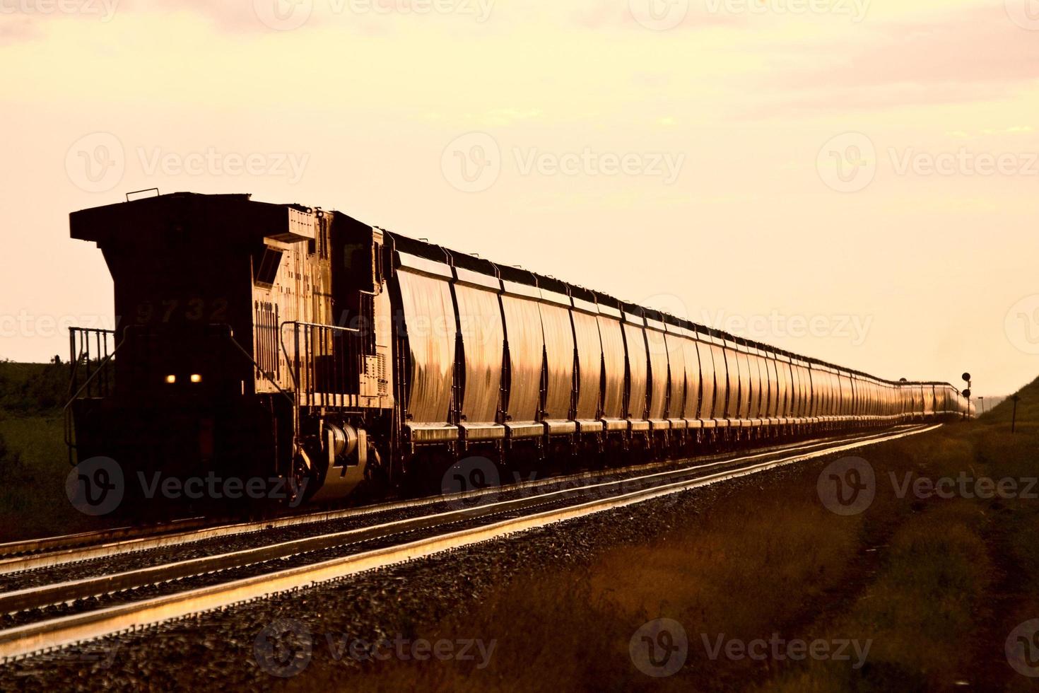 Train at Sunset photo