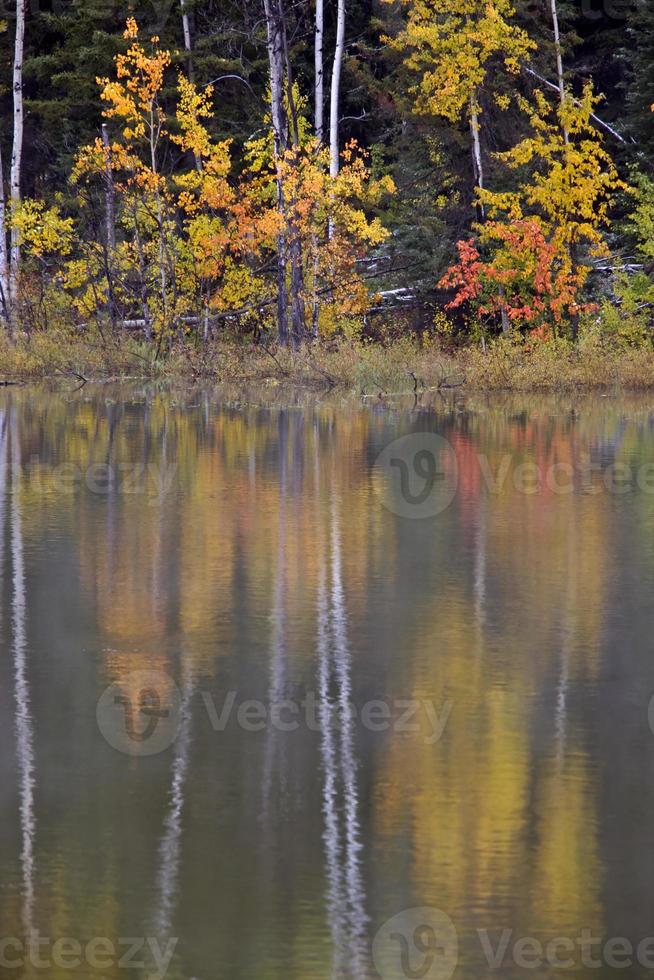 otoño otoño reflexiones en el norte del lago canadá foto