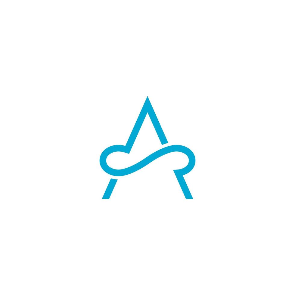 Letter A Infinity Logo Design Vector