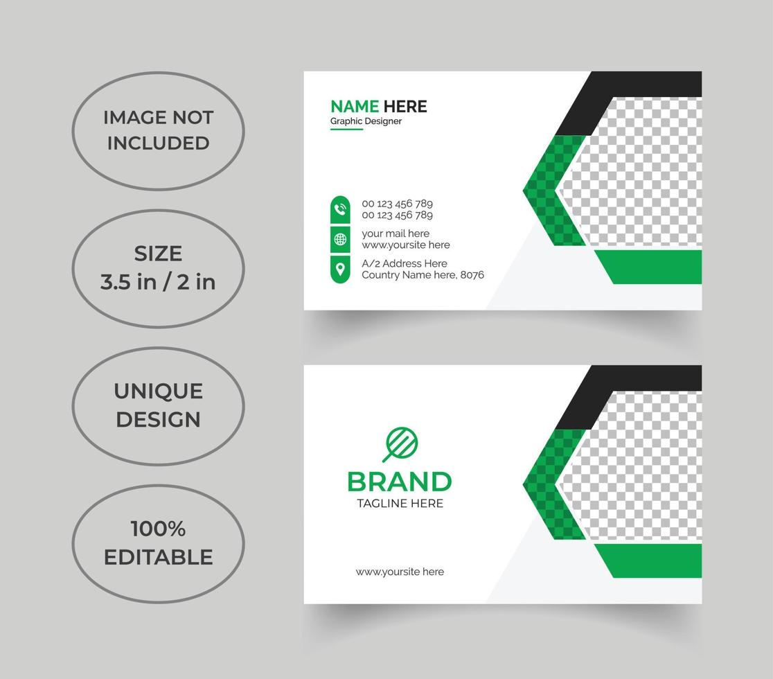 Modern professional business card design vector