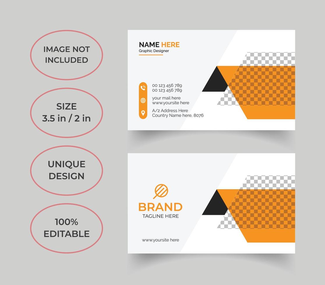 Modern professional business card design vector