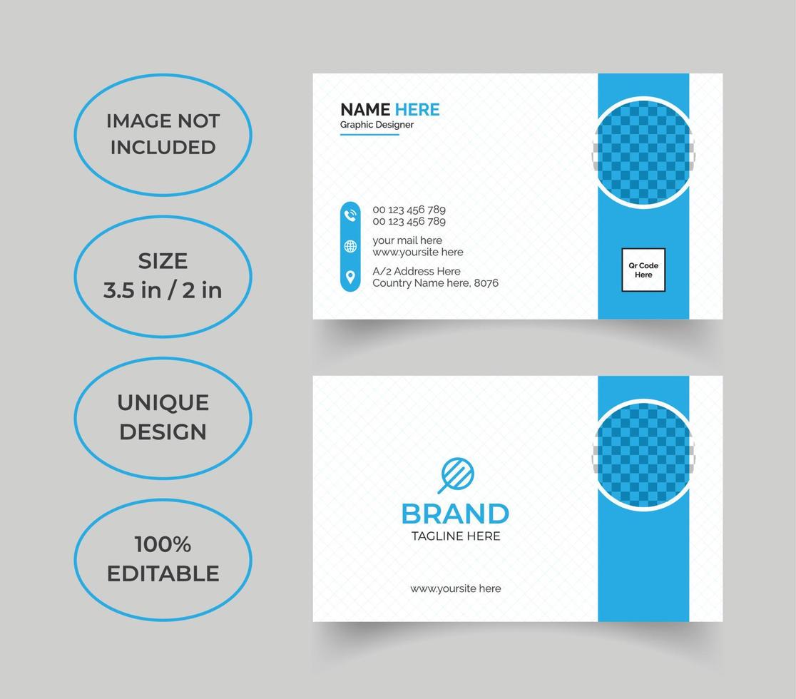 Modern business card template design vector
