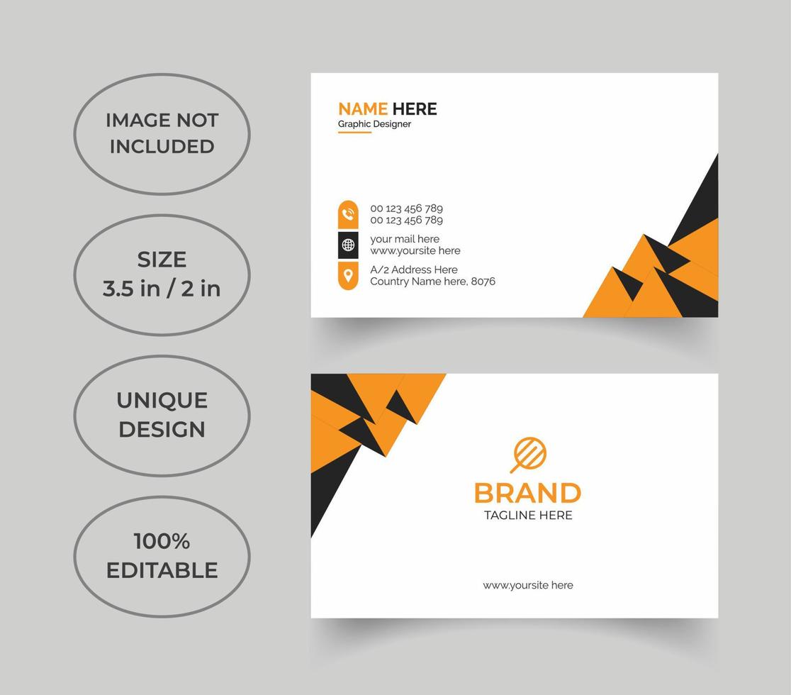 Creative professional business card design vector