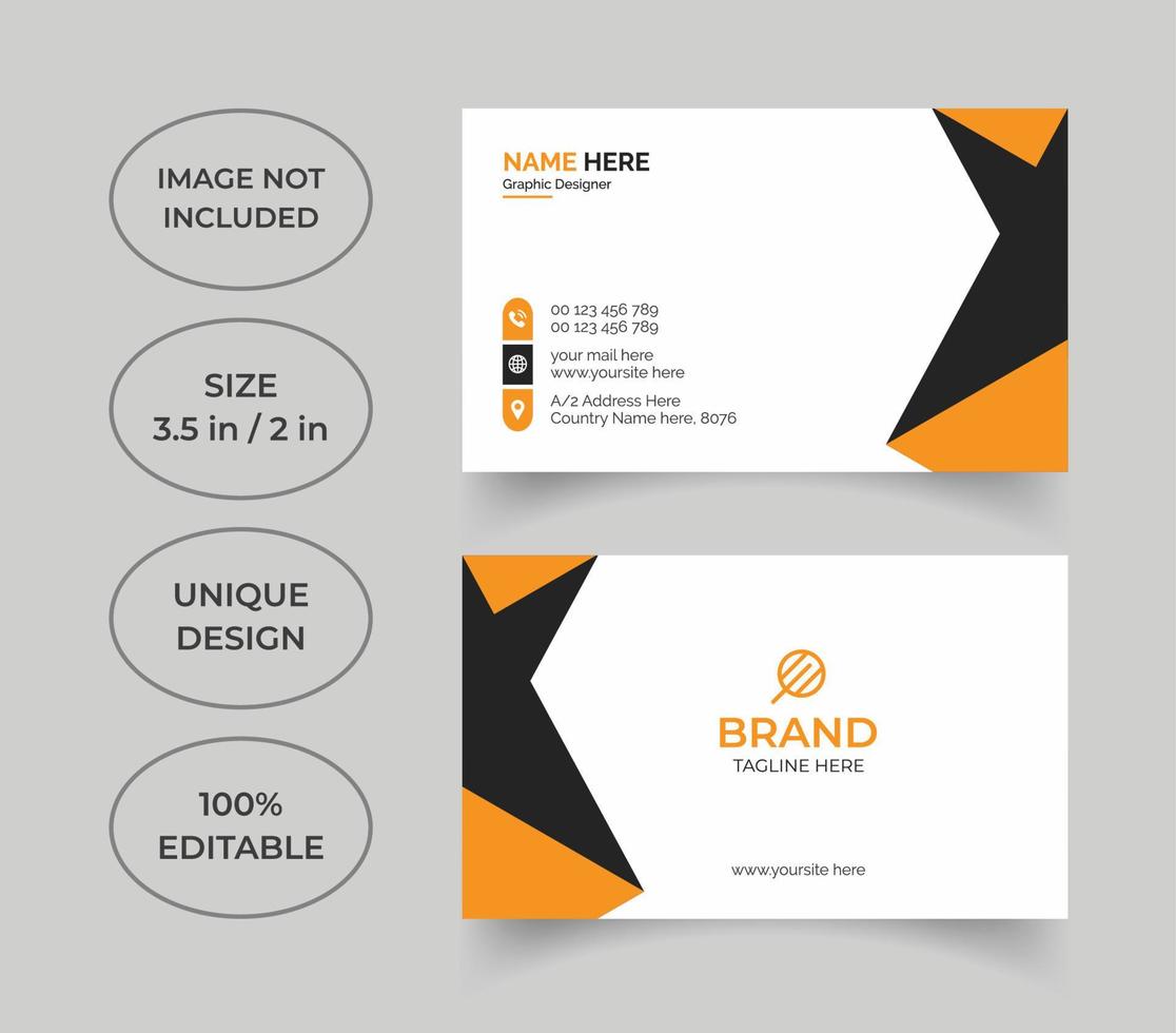 Creative professional business card design vector