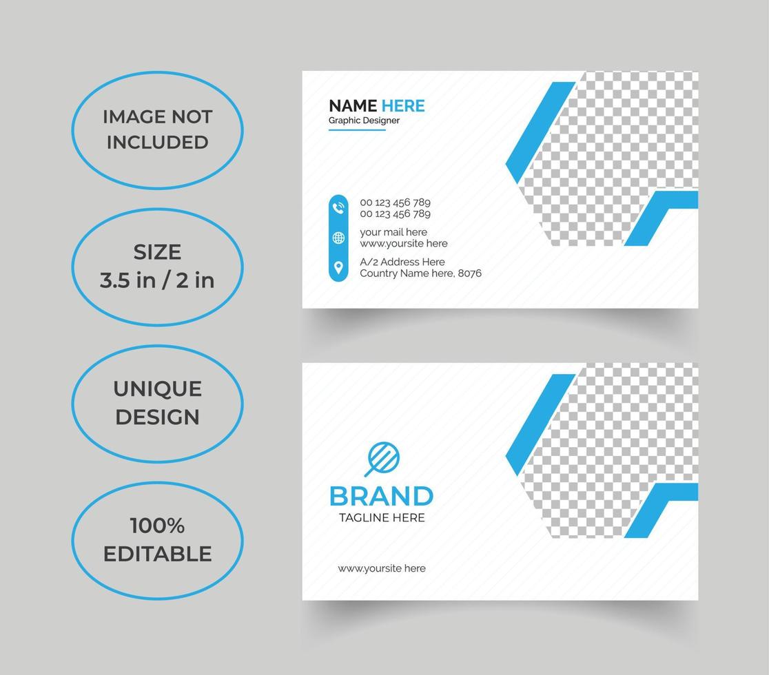 Modern business card template design vector