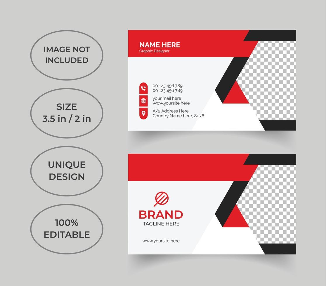 Modern professional business card design vector