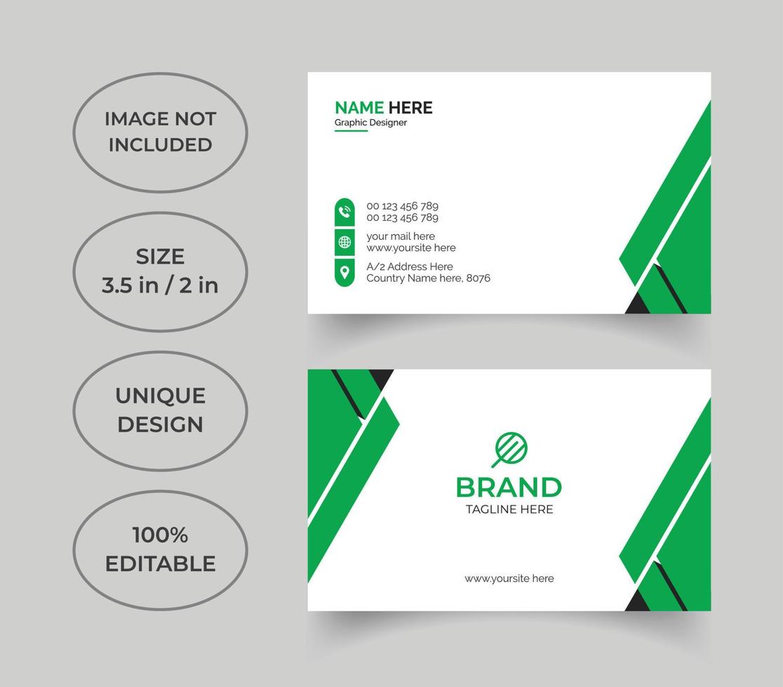 Modern professional business card design vector