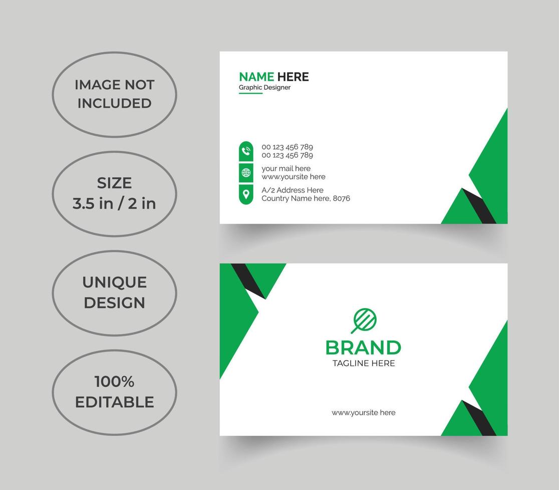 Creative professional business card design vector