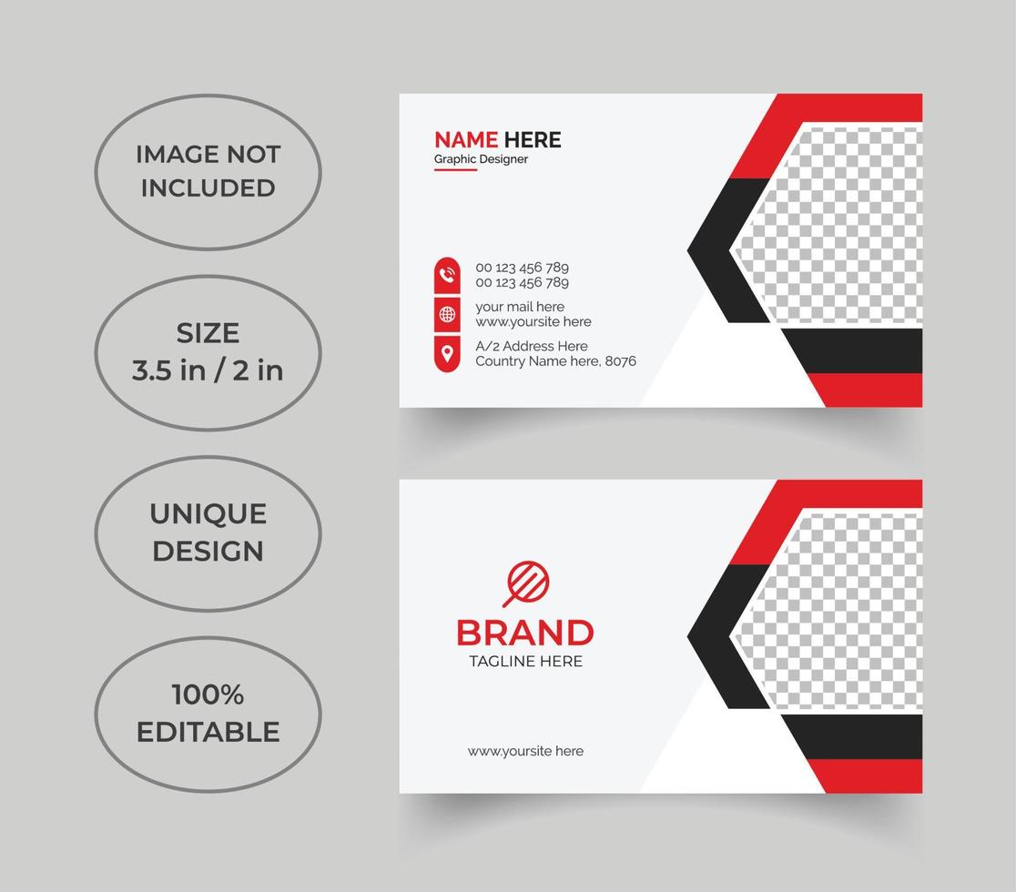 Modern professional business card design vector