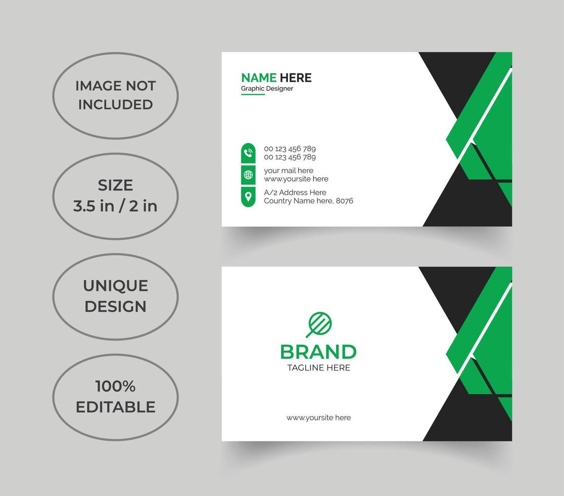 Modern professional business card design vector
