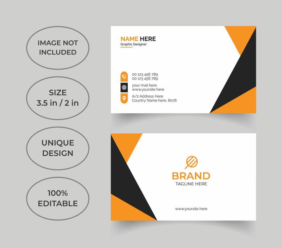Creative professional business card design vector