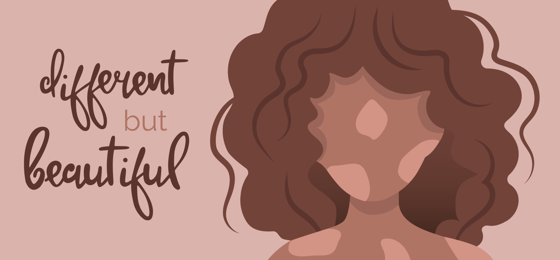Portrait of an African woman with curly hair and dark skin with vitiligo. Hand drawn calligraphy inspirational quotes. Body positive concept. World vitiligo day June 25. 6029727 Vector Art at Vecteezy Portrait of an African woman with curly hair and dark skin with vitiligo. Hand drawn calligraphy inspirational quotes. Body positive concept. World vitiligo day June 25. 6029727 Vector Art at Vecteezy