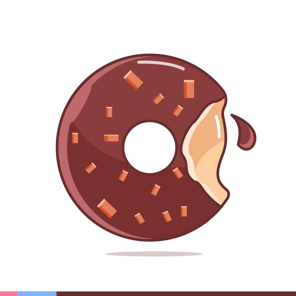 ilustración de donuts con sabor a chocolate vector