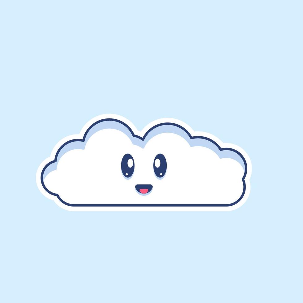 Cute cloud illustration vector