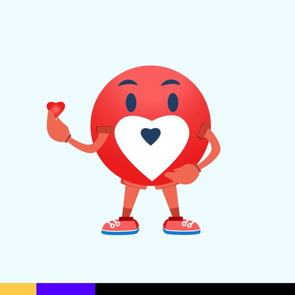 Cute characters love social media vector