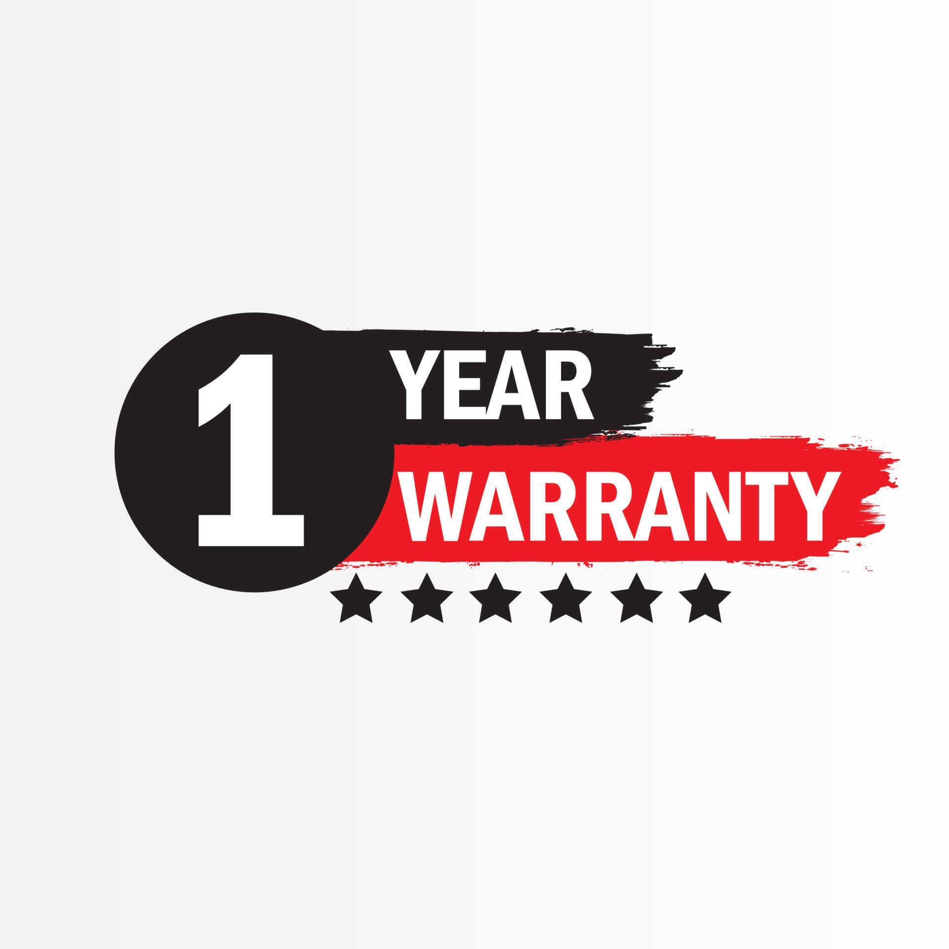 1 Year Warranty Logo Icon Vector Template Design Illustration 6030011