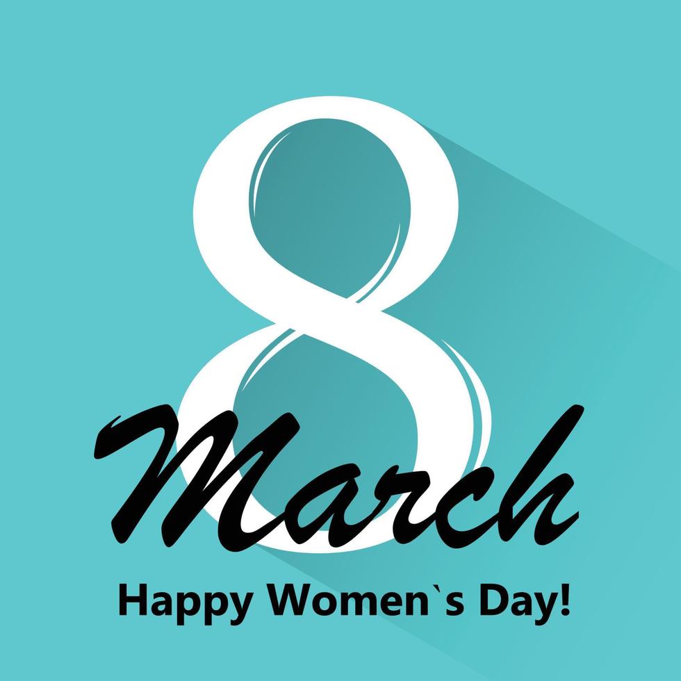 Tarjeta de felicitación del 8 de marzo. día Internacional de la Mujer vector