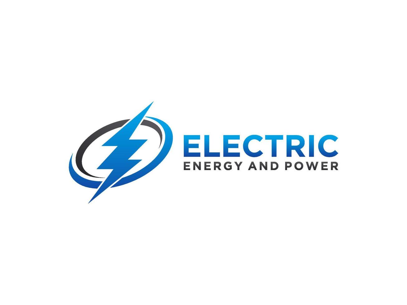Circular Flash Thunder Energy Electric simple yet clean professional logo on White Background. for Electrical, construction and security company. vector