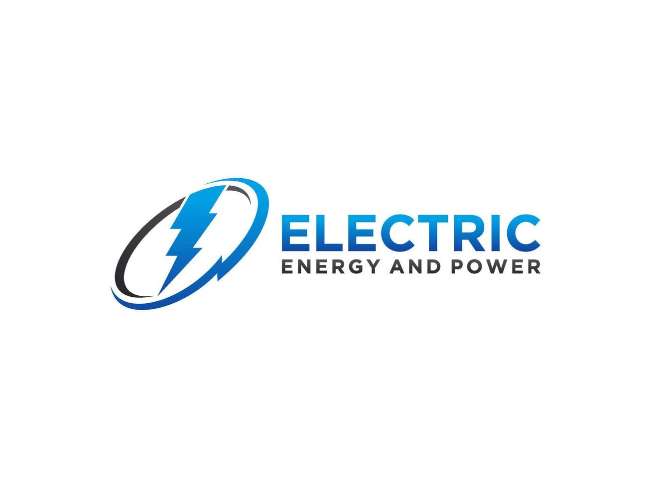Circular Flash Thunder Energy Electric simple yet clean professional logo on White Background. for Electrical, construction and security company. vector