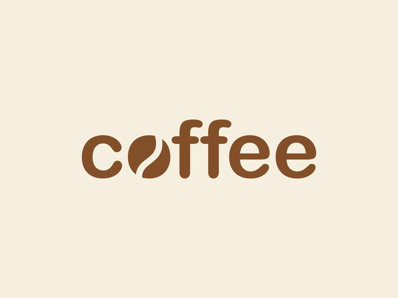 diseño moderno y simplista de granos de café. el logotipo es la elección perfecta para un negocio de café. cafetería vector