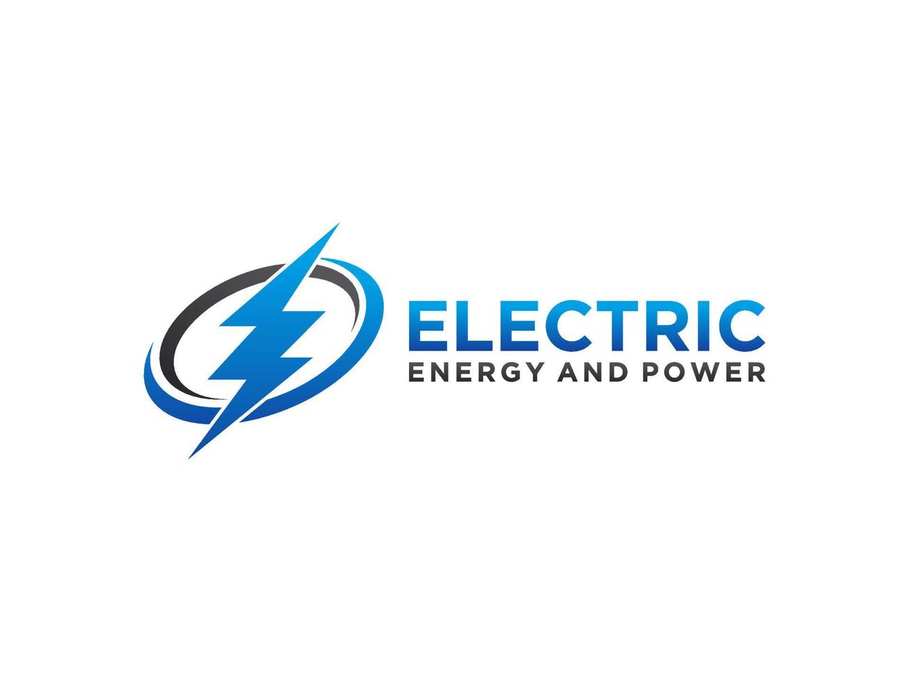 Circular Flash Thunder Energy Electric simple yet clean professional logo on White Background. for Electrical, construction and security company. vector